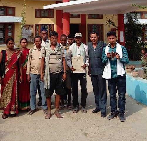 Victims at Bardiya District Administration Office after filing their application